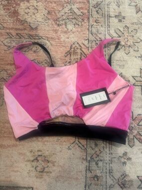 Women’s Pink Colorblock Sports Bra - Brand